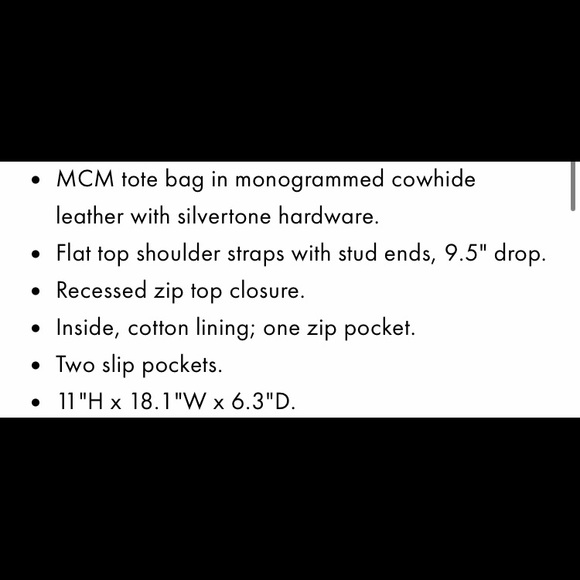 ❤️SOLD ❤️Authentic Brand New MCM Black Tote - Picture 12 of 13